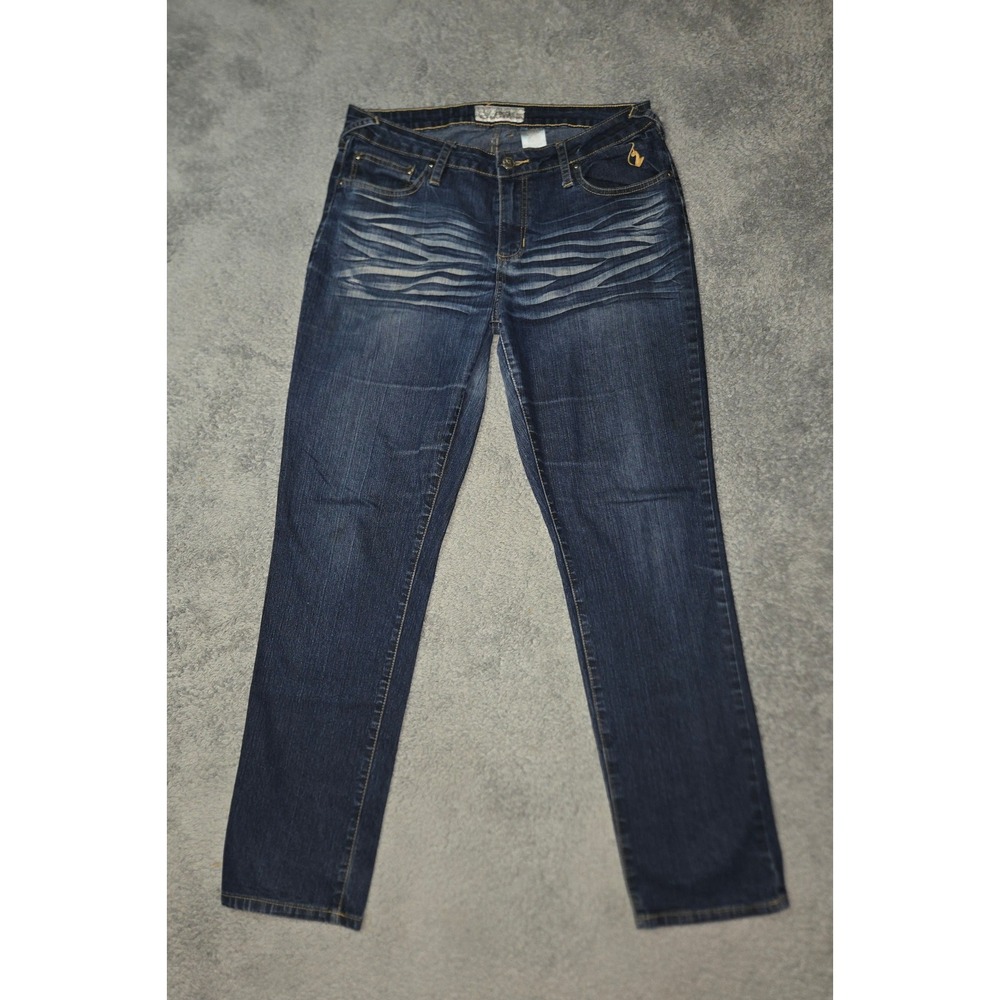 Phat Fashions Silver Label Jeans Women's Size 13 Low Rise Dark Wash GUC